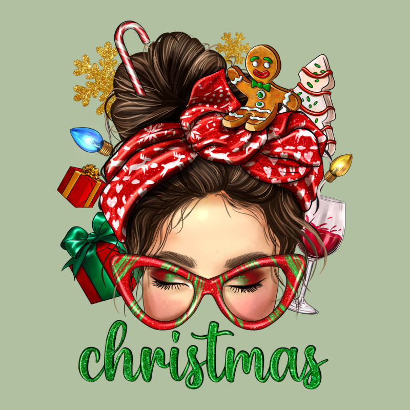 Christmas Messy Bun With Gingerbread Man Urban Hoodie by BundleAndBundleShop | Teevron