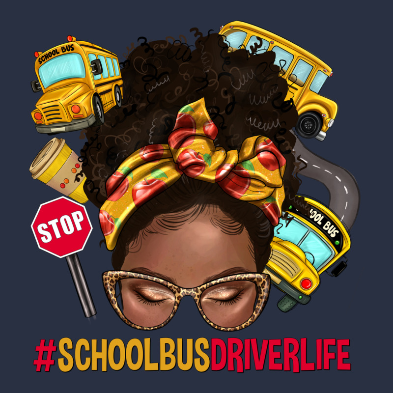 School Bus Driver Life Afro Messy Bun Heavyweight Sweatshirt by NancyCooperArtShop | Teevron