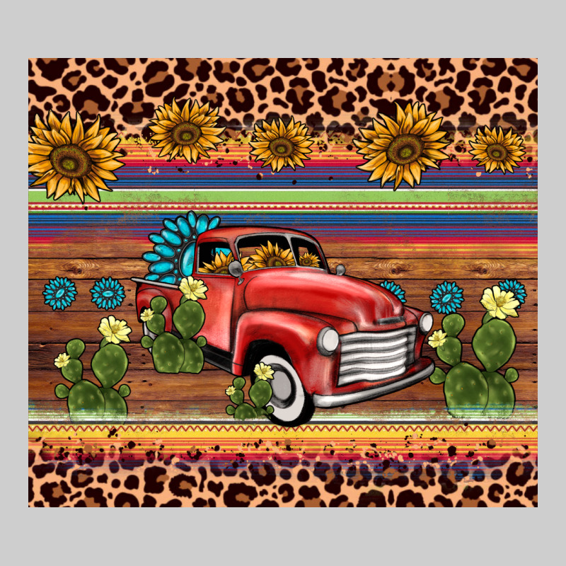 Truck Sunflower Leopard Premium Tee by AdoDesignShop | Teevron