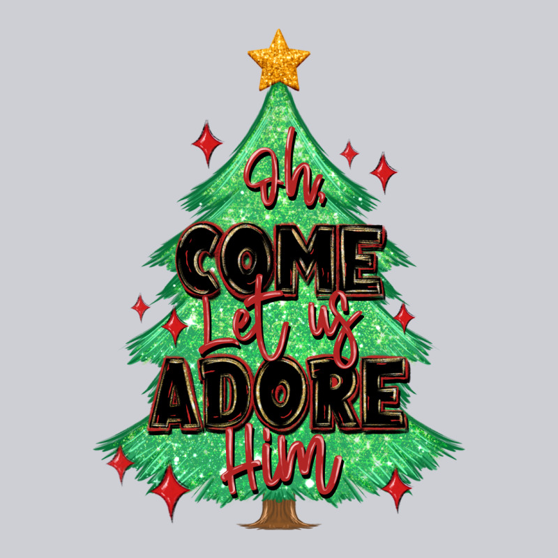 Oh Come Let Us Adore Him Christmas Tree Heavyweight Sweatshirt by MaliasSmallBusiness | Teevron