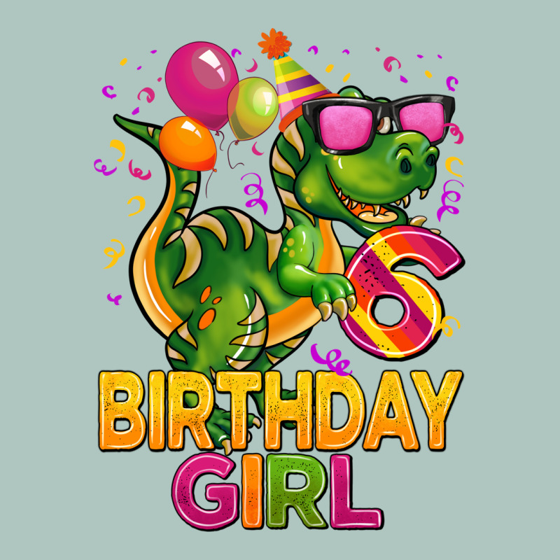 6th Birthday Girl T Rex Pink Premium Sweatshirt by CowGirlArtShop | Teevron
