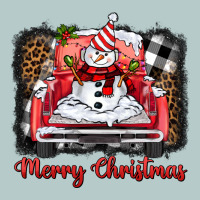 Merry Christmas Truck Snowman Heavy Core Tee | Teevron