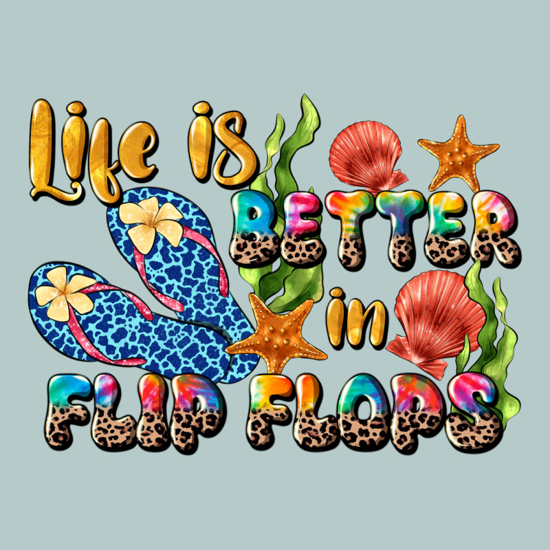 Life Is Better In Flip Flops Summer Heavy Core Tee by JahusDesignShop | Teevron