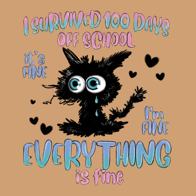 I Survived 100 Days Of School Cat Vintage Tee by MaliasSmallBusiness | Teevron