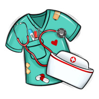 custom name nurse scrubs   font easter risen | Teevron