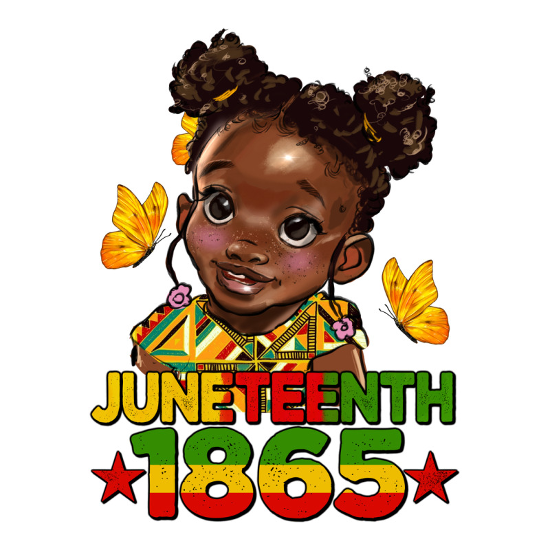 Juneteenth 1865 Afro Girl Ladies Tee by HRA Design Shop | Teevron
