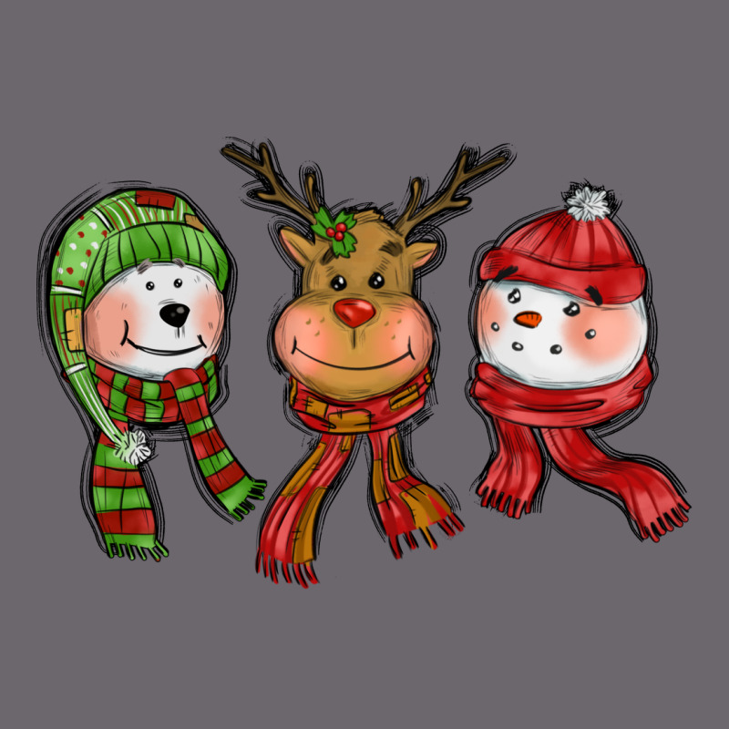 Christmas Reindeer Polar Bear Snowman Premium Sweatshirt by CowGirlArtShop | Teevron