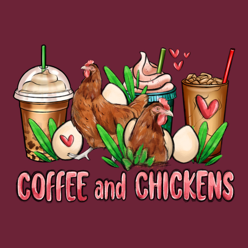 Chicken   Coffee Cups Long Sleeve Tee by MaliasSmallBusiness | Teevron