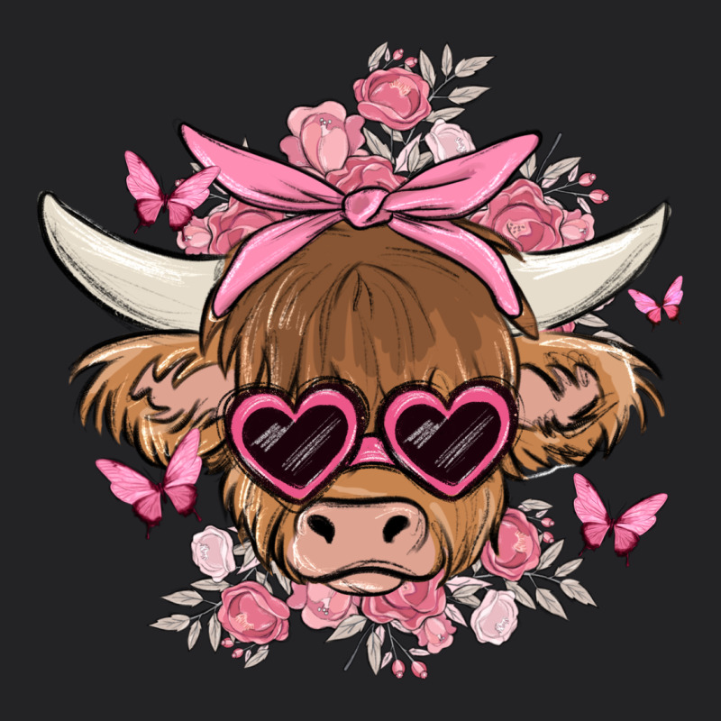 Cow With Flowers And Butterflies Vintage Tee by MaliasSmallBusiness | Teevron