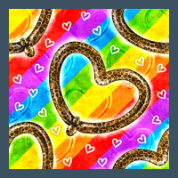 Pride Lgbtq Leopard Heart Balloons Pattern Urban Hoodie | Teevron