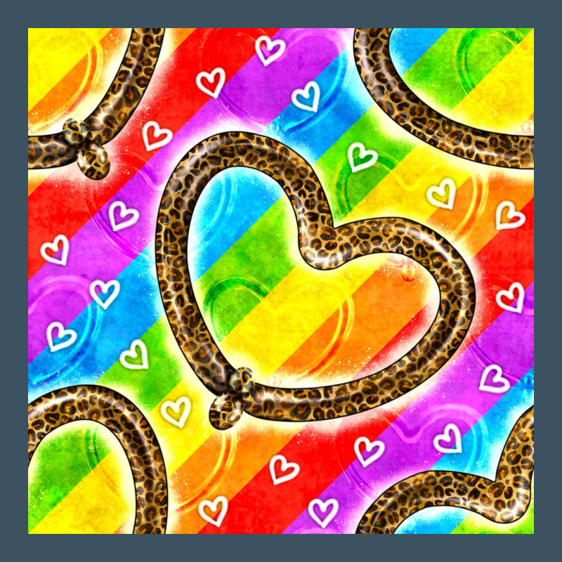 Pride Lgbtq Leopard Heart Balloons Pattern Urban Hoodie by BundleAndBundleShop | Teevron
