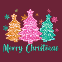 Merry Christmas Glitter Trees Long Sleeve Tee | Teevron