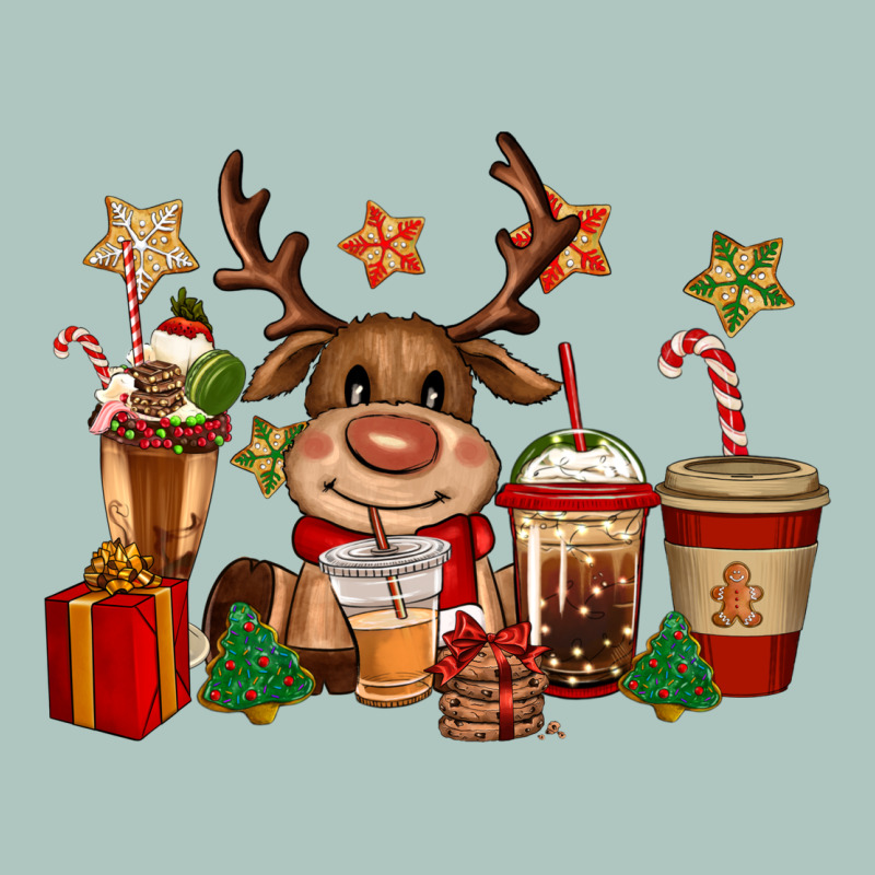 Reindeer Coffe Cups Christmas Premium Sweatshirt by CowGirlArtShop | Teevron