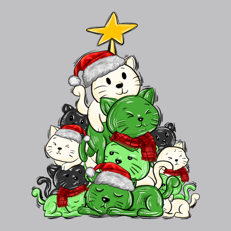 Christmas Cat Tree Long Sleeve Tee by MaliasSmallBusiness | Teevron
