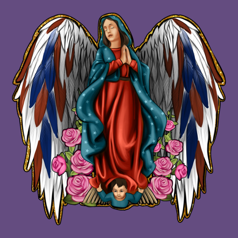 Angel Wing Lady Of Guadalupe 4th Of July Vintage Hoodie by Jasminsmagicworld | Teevron