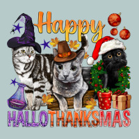 Happy Hallothanksmas Cats Heavy Core Tee | Teevron
