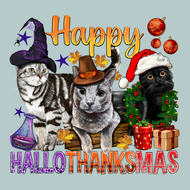 Happy Hallothanksmas Cats Heavy Core Tee by BundleAndBundleShop | Teevron