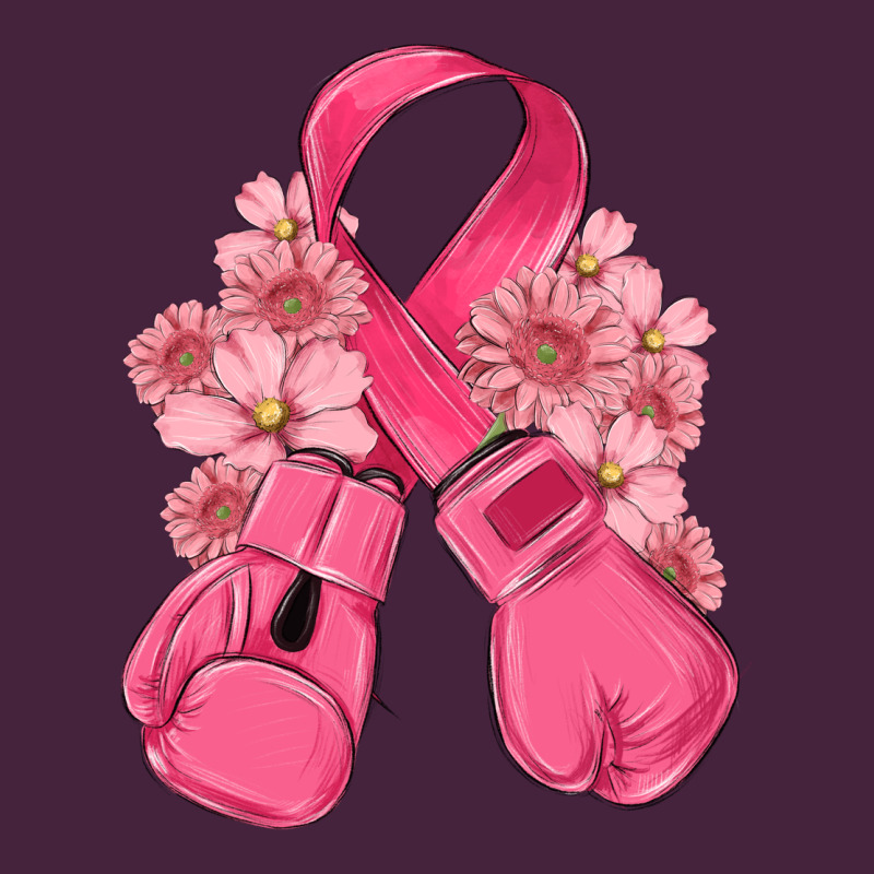 Breast Cancer With Boxing Gloves Long Sleeve Tee by MaliasSmallBusiness | Teevron