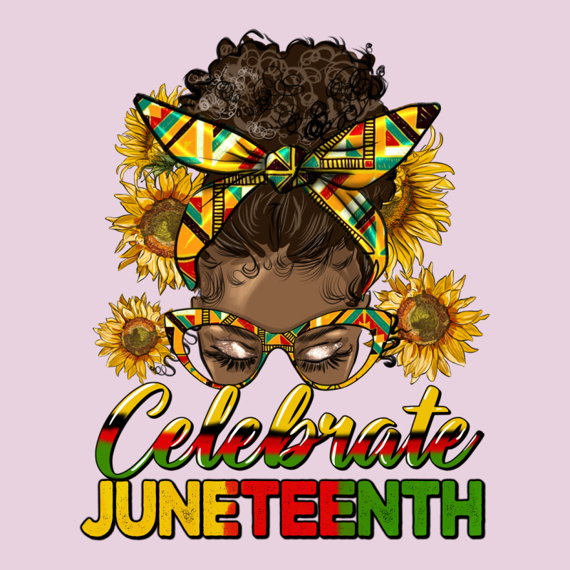 Celebrate Juneteenth Black Woman Bun Ladies Tee by HRA Design Shop | Teevron