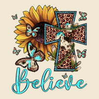 Believe Leopard Cross Sunflower Butterfly Premium Tee | Teevron
