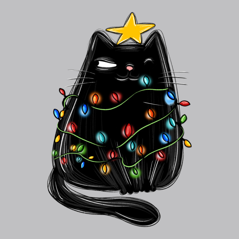 Christmas Cat With Lights Long Sleeve Tee by MaliasSmallBusiness | Teevron