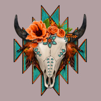 Aztec Turquoise Bull Skull Vintage Hoodie | Teevron