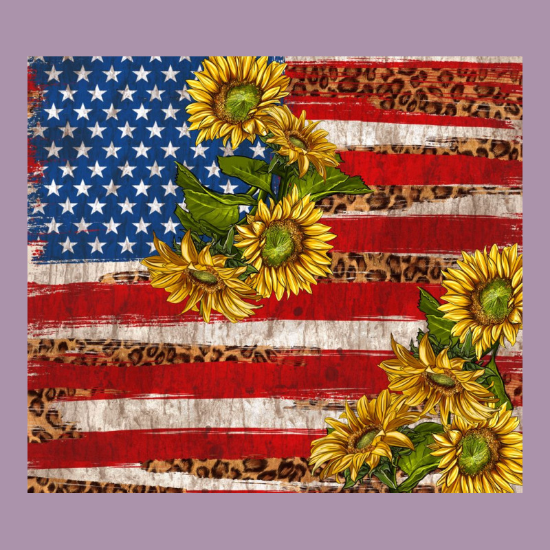 American Flag Sunflowers With Leopard Heavyweight Hoodie by TumblerDesignByShophia | Teevron