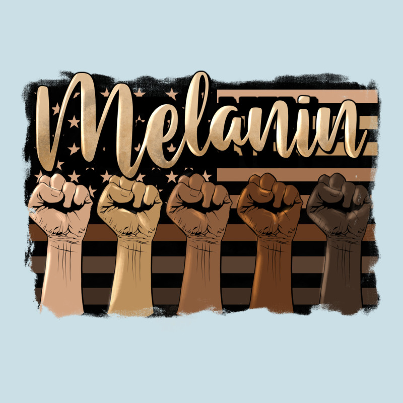 Melanin American Flag Ladies Tee by HRA Design Shop | Teevron