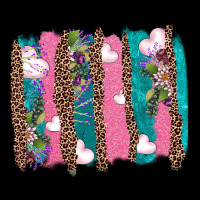 V.d Turquoise Leopard And Flowers  Brushstrokes Premium Tee | Teevron