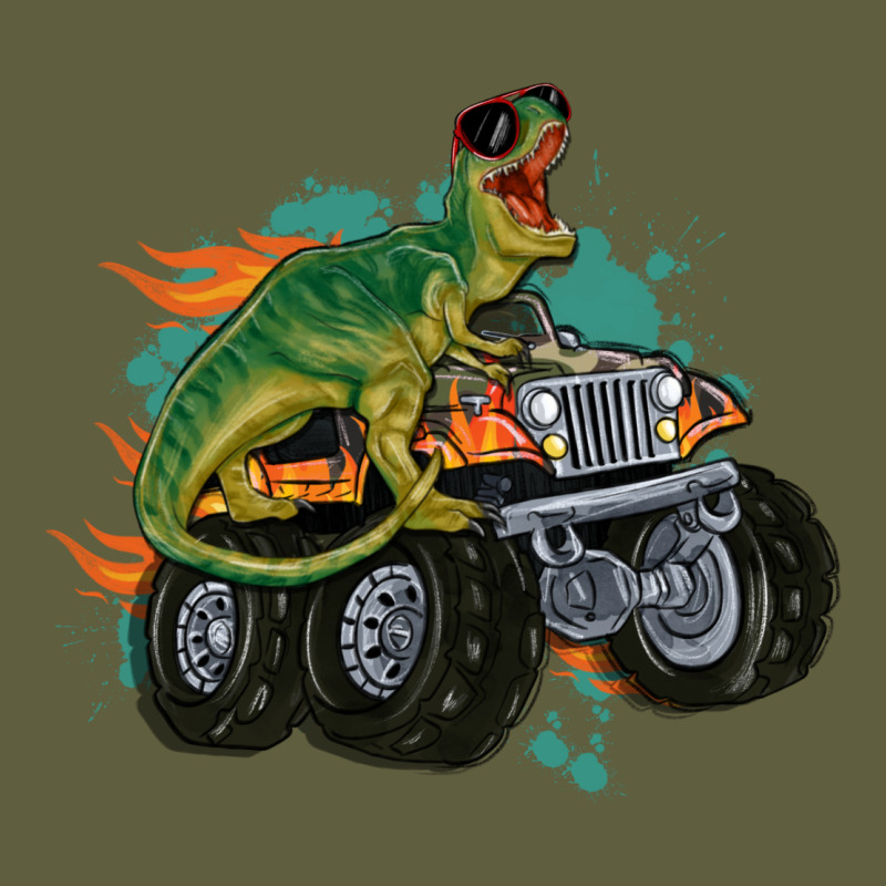 Monster Truck And T Rex Dinosaur Vintage Tee by MaliasSmallBusiness | Teevron