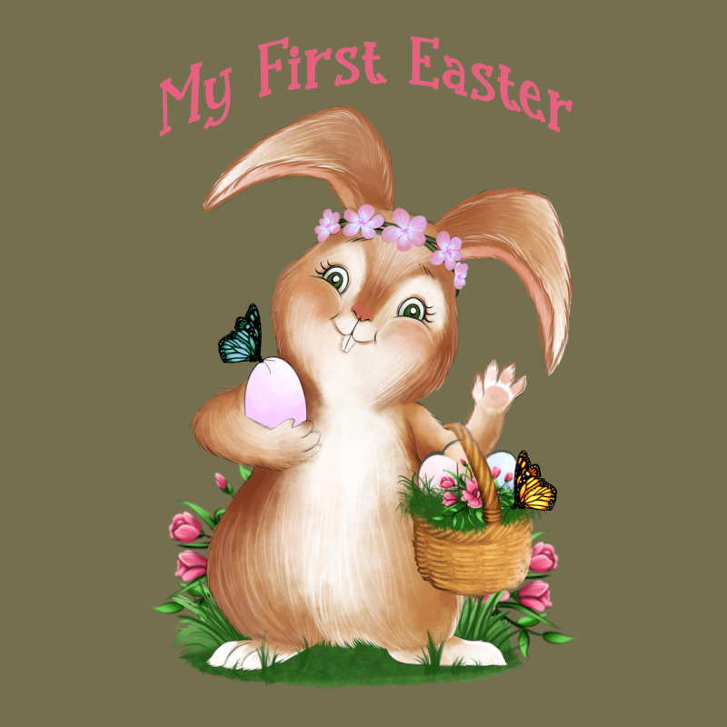 Babies First Easter Girls Vintage Hoodie by Jasminsmagicworld | Teevron