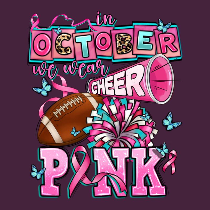 In October We Wear Cheer Pink Football Premium Tee by AdoDesignShop | Teevron