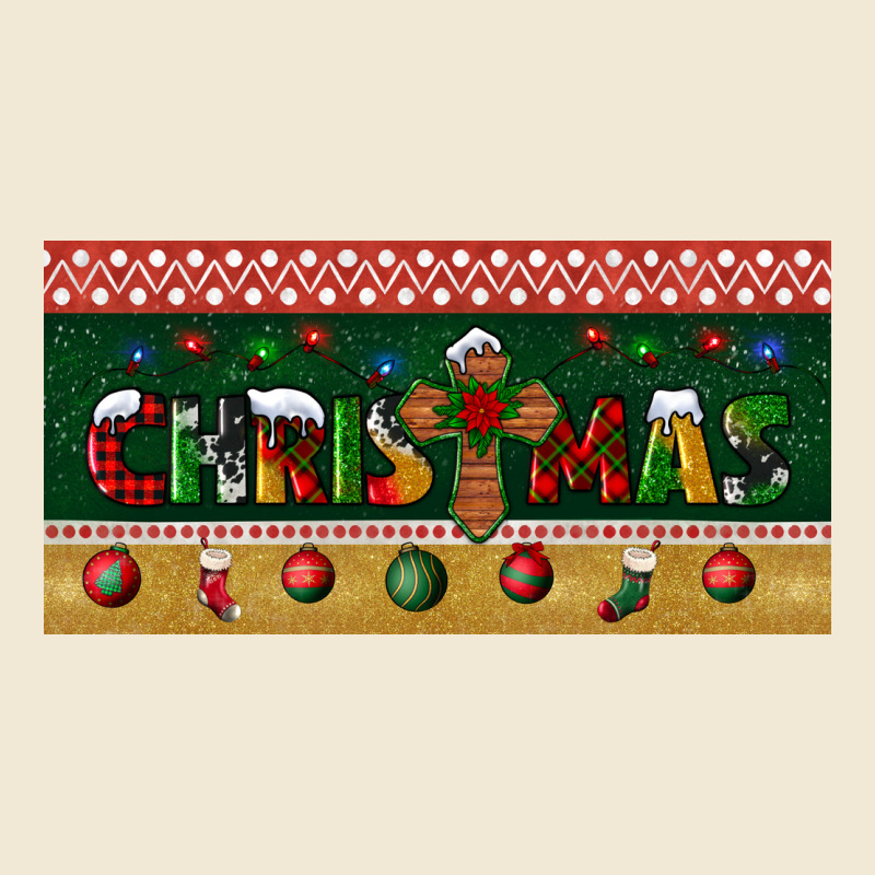 Christmas With Cross License Plate Premium Tee by BundleAndBundleShop | Teevron
