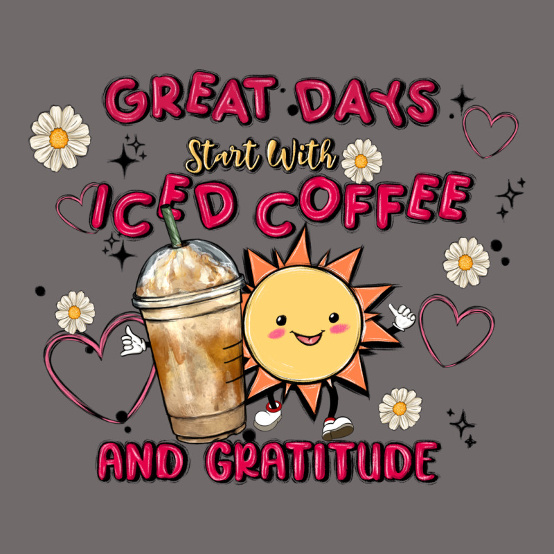 Great Days Start With Iced Coffee And Gratitude Urban Heavy Tee by MaliasSmallBusiness | Teevron