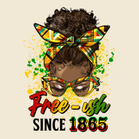 Free Ish Since 1865 Afro Messy Bun Ladies Tee | Teevron