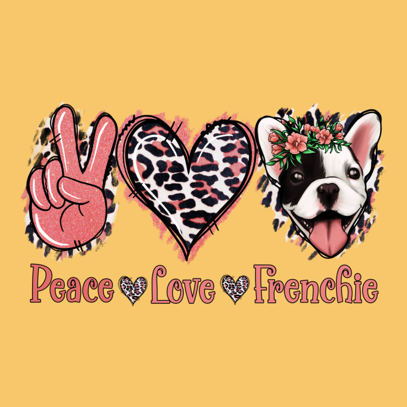Peace Love French Bulldog Vintage Hoodie by Jasminsmagicworld | Teevron