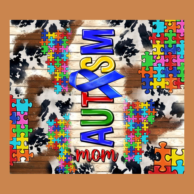 Autism Mom Puzzle Ribbon Heavyweight Hoodie by TumblerDesignByShophia | Teevron