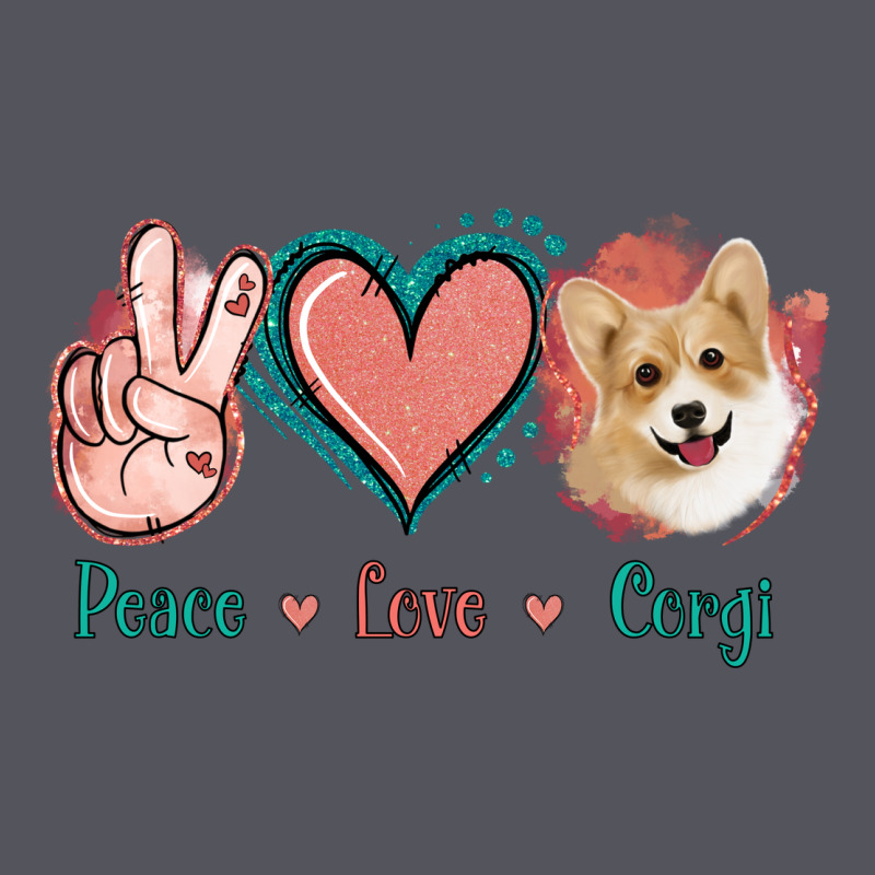 Peace Love Corgi Vintage Hoodie by Jasminsmagicworld | Teevron
