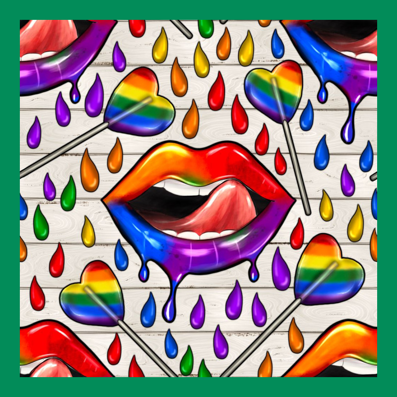 Pride Lgbtq Lips And Heart Lollipop Seamless Patte Urban Hoodie by BundleAndBundleShop | Teevron