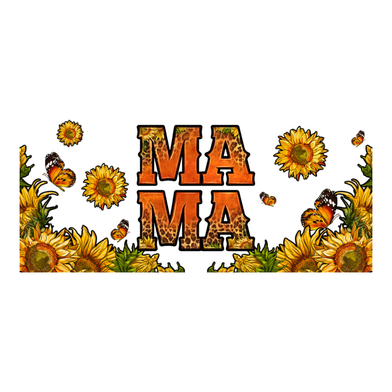 Sunflowers And Butterflies Mama 16oz Libbey Cup Ladies Tee by HRA Design Shop | Teevron