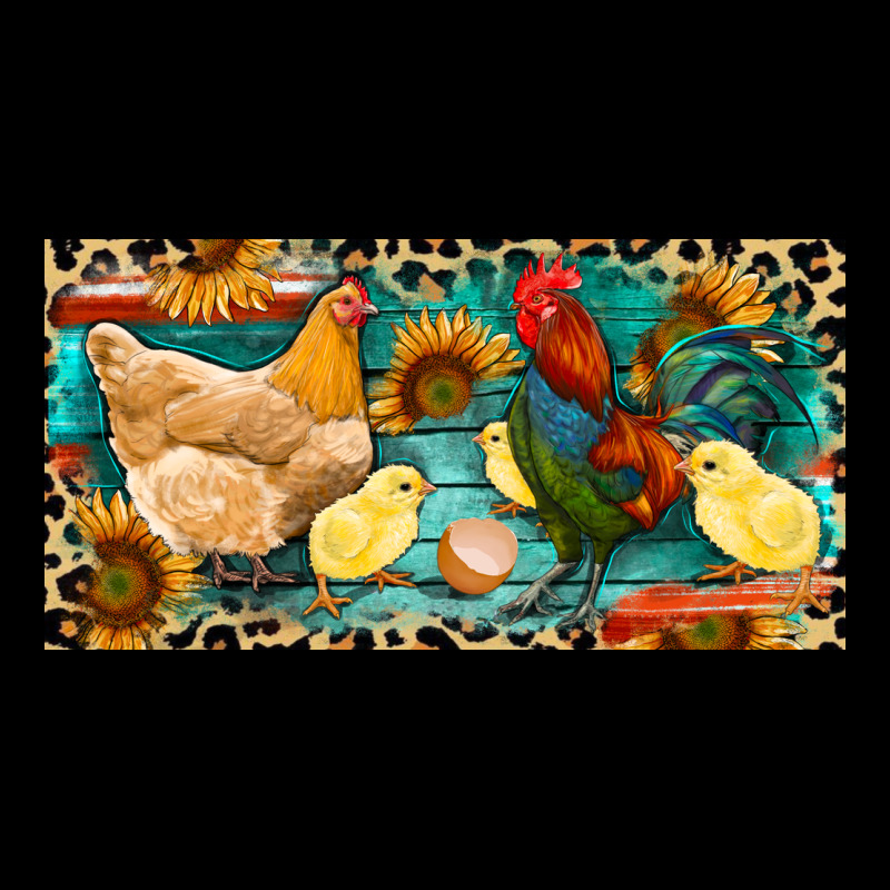 Chicken Rooster And Chicks With Leopard Ladies Tee by RanaPortraitStore | Teevron
