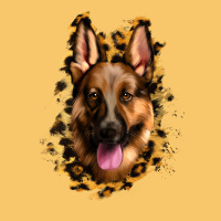 German Shepherd Leopard Background Vintage Hoodie | Teevron