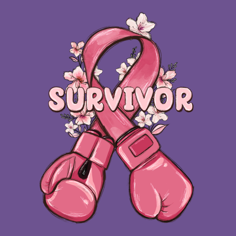 Survivor Breast Cancer With Boxing Gloves Vintage Tee by MaliasSmallBusiness | Teevron