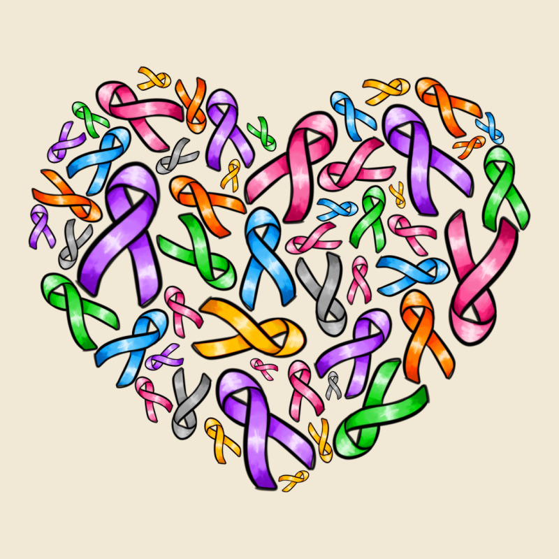 Cancer Ribbon Heart Premium Tee by AdoDesignShop | Teevron