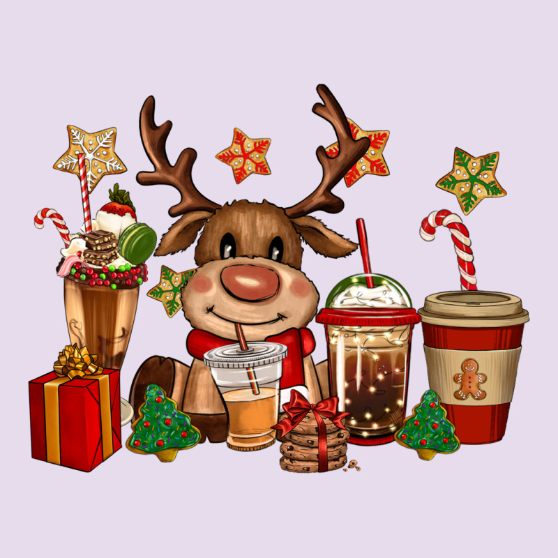 Reindeer Coffe Cups Christmas Premium Hoodie by CowGirlArtShop | Teevron