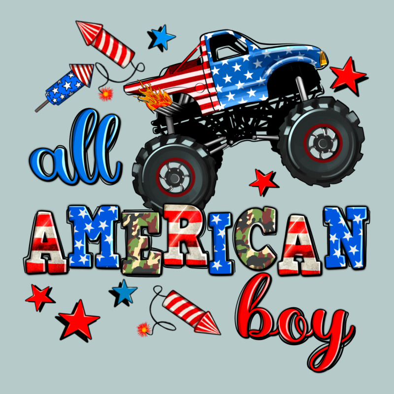 All American Boy  Monsterr Truck Heavy Core Tee by AdoDesignShop | Teevron