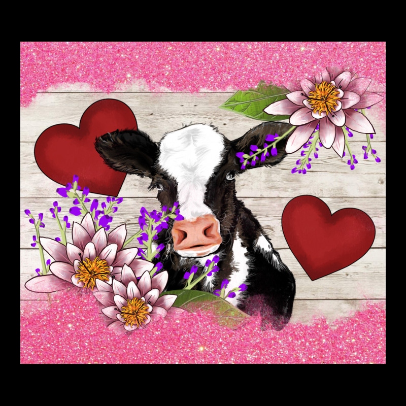Lotus Heart Cow Valentine Premium Tee by AdoDesignShop | Teevron