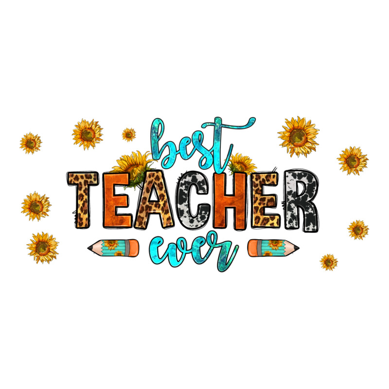 Best Teacher Ever 16oz Libbey Glass Ladies Tee by HRA Design Shop | Teevron