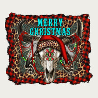 Merry Christmas Bull Skull Zipper Hoodie | Teevron