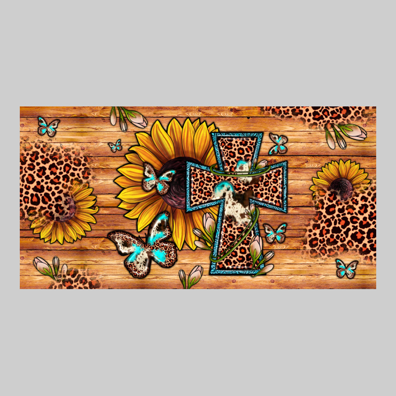 Leopard Cross Butterfly Sunflower Premium Tee by JahusDesignShop | Teevron